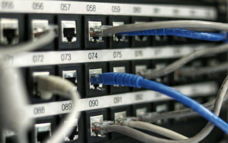 Ethernet patch panel connecting business software systems